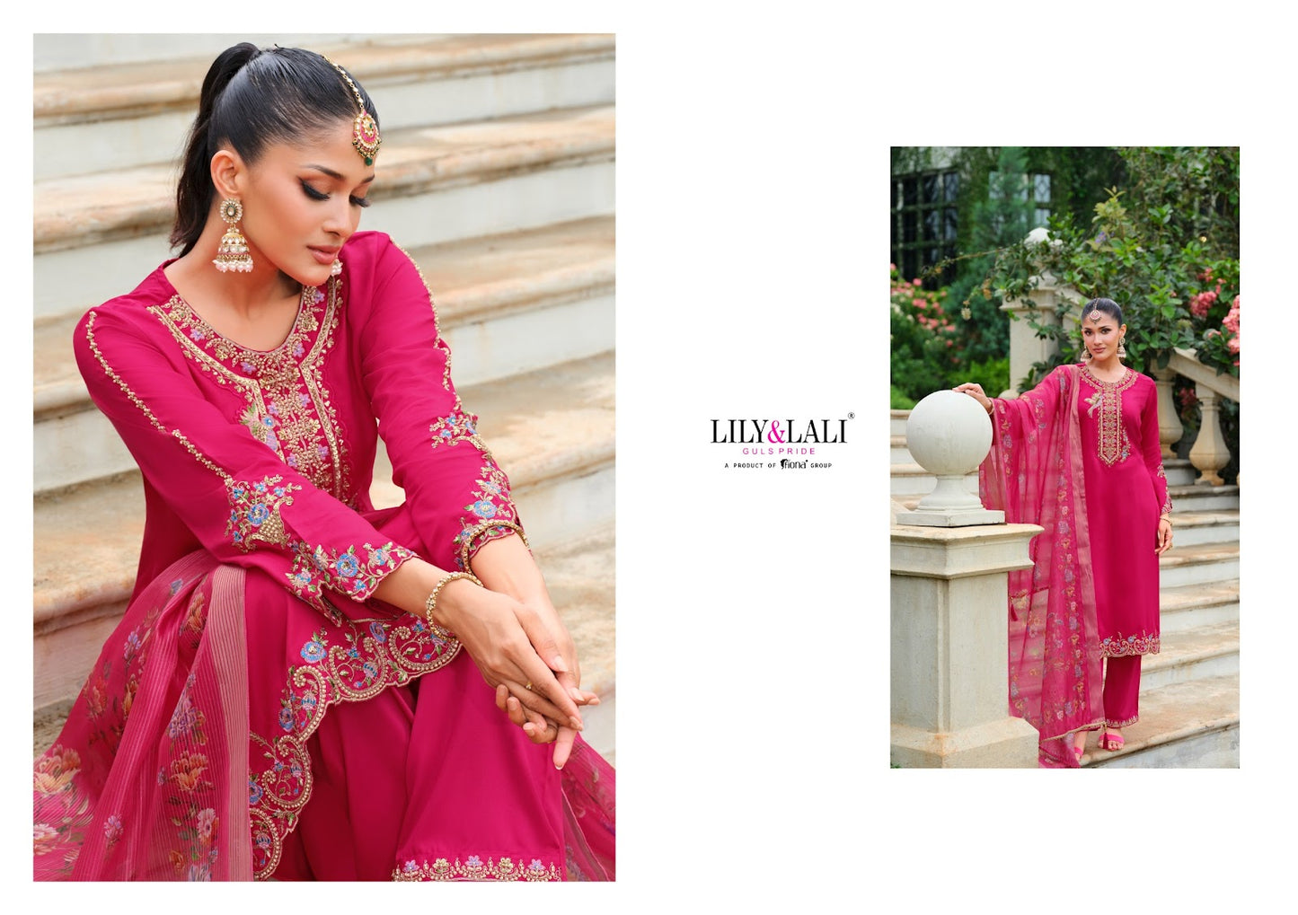 Mehzabeen Lily Lali Gaji Silk Readymade Pant Style Suits Manufacturer Ahmedabad