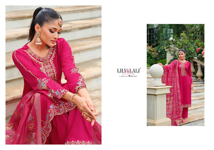 Mehzabeen Lily Lali Gaji Silk Readymade Pant Style Suits Manufacturer Ahmedabad