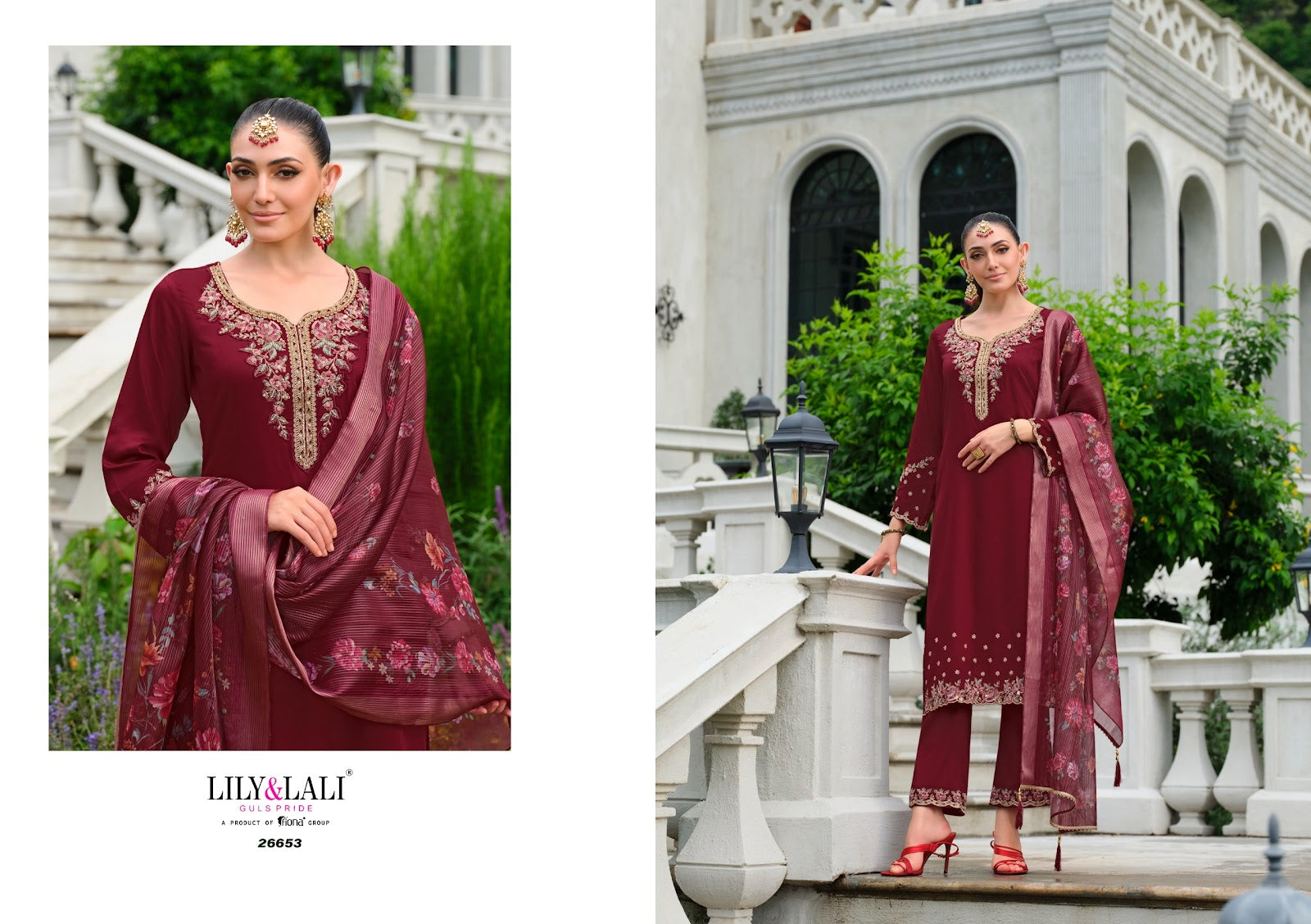 Mehzabeen Lily Lali Gaji Silk Readymade Pant Style Suits Manufacturer Ahmedabad