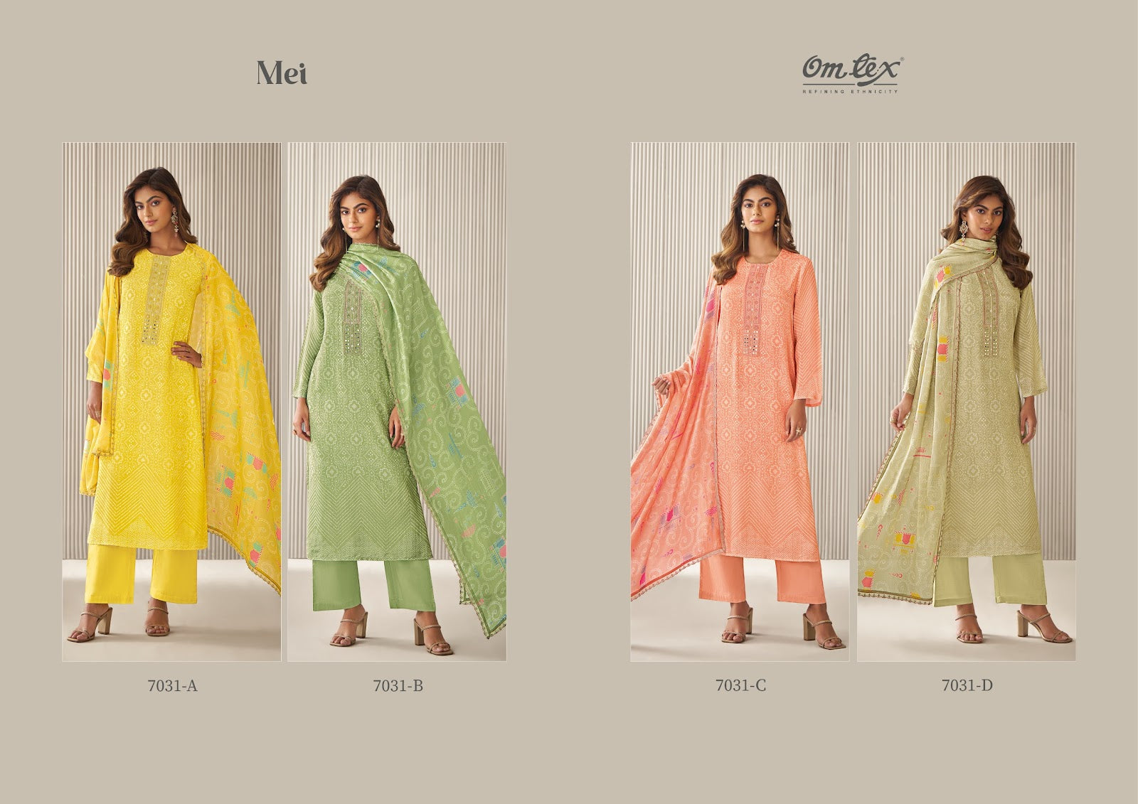 Mei Omtex Silk Pant Style Suits Exporter Gujarat