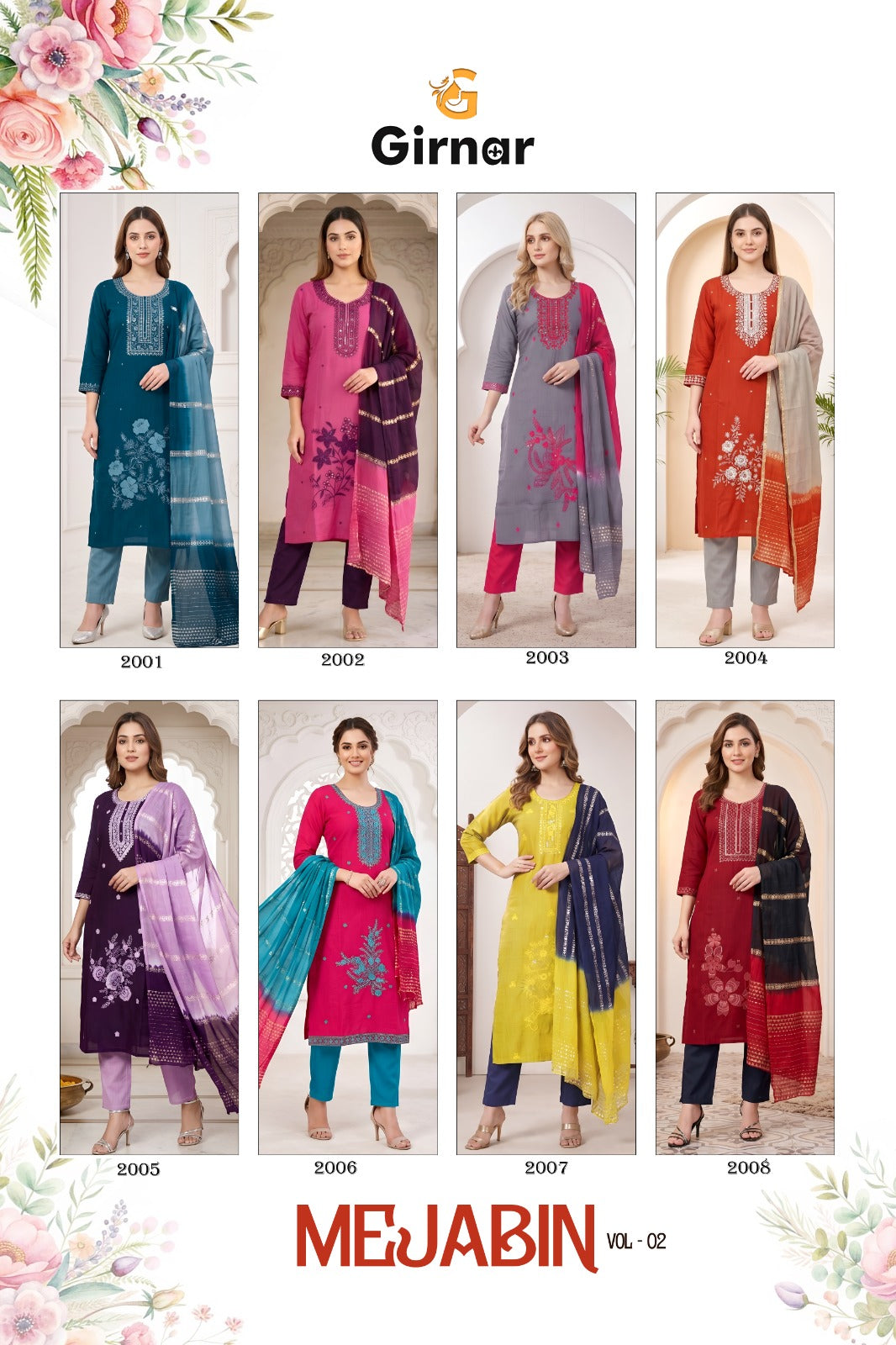 Mejabin Vol 2 Girnar Vertican Readymade Pant Style Suits Wholesale Price