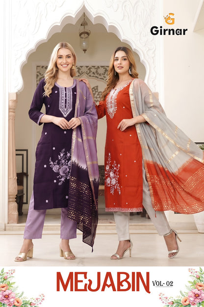 Mejabin Vol 2 Girnar Vertican Readymade Pant Style Suits Wholesale Price