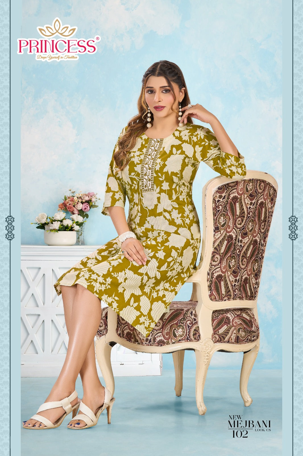 Mejbani Princess Creation Reyon Knee Length Kurtis Supplier