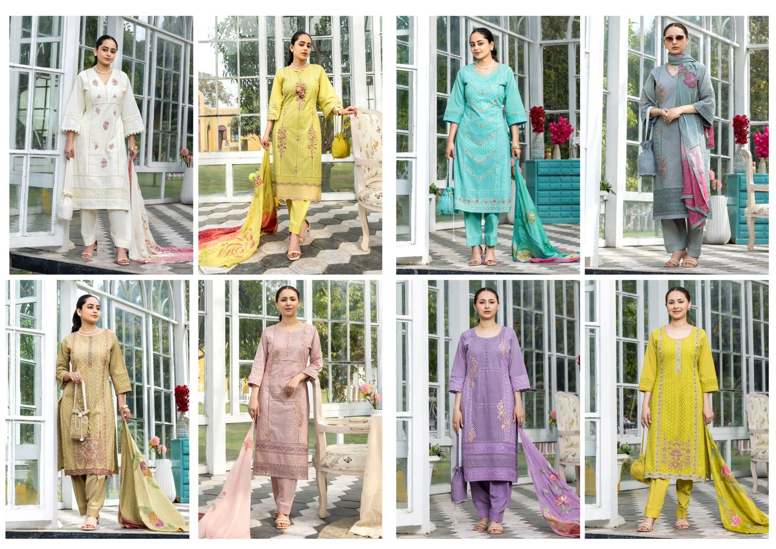Mela Ram Tex Muslin Pant Style Suits
