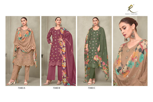 Melboure Dreams 73483 Rakhi Fashion Bemberg Pant Style Suits Supplier Ahmedabad