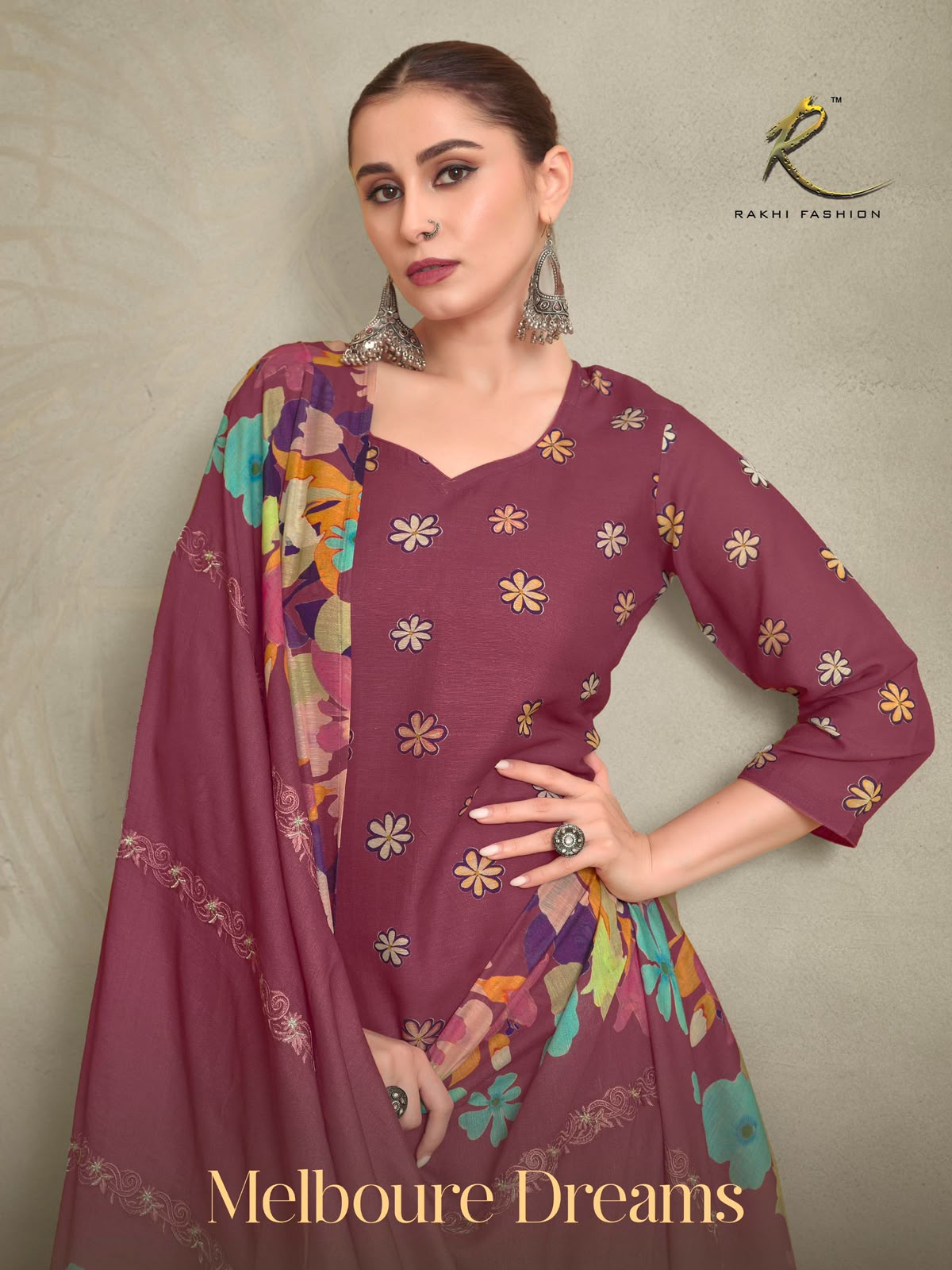 Melboure Dreams 73483 Rakhi Fashion Bemberg Pant Style Suits Supplier Ahmedabad