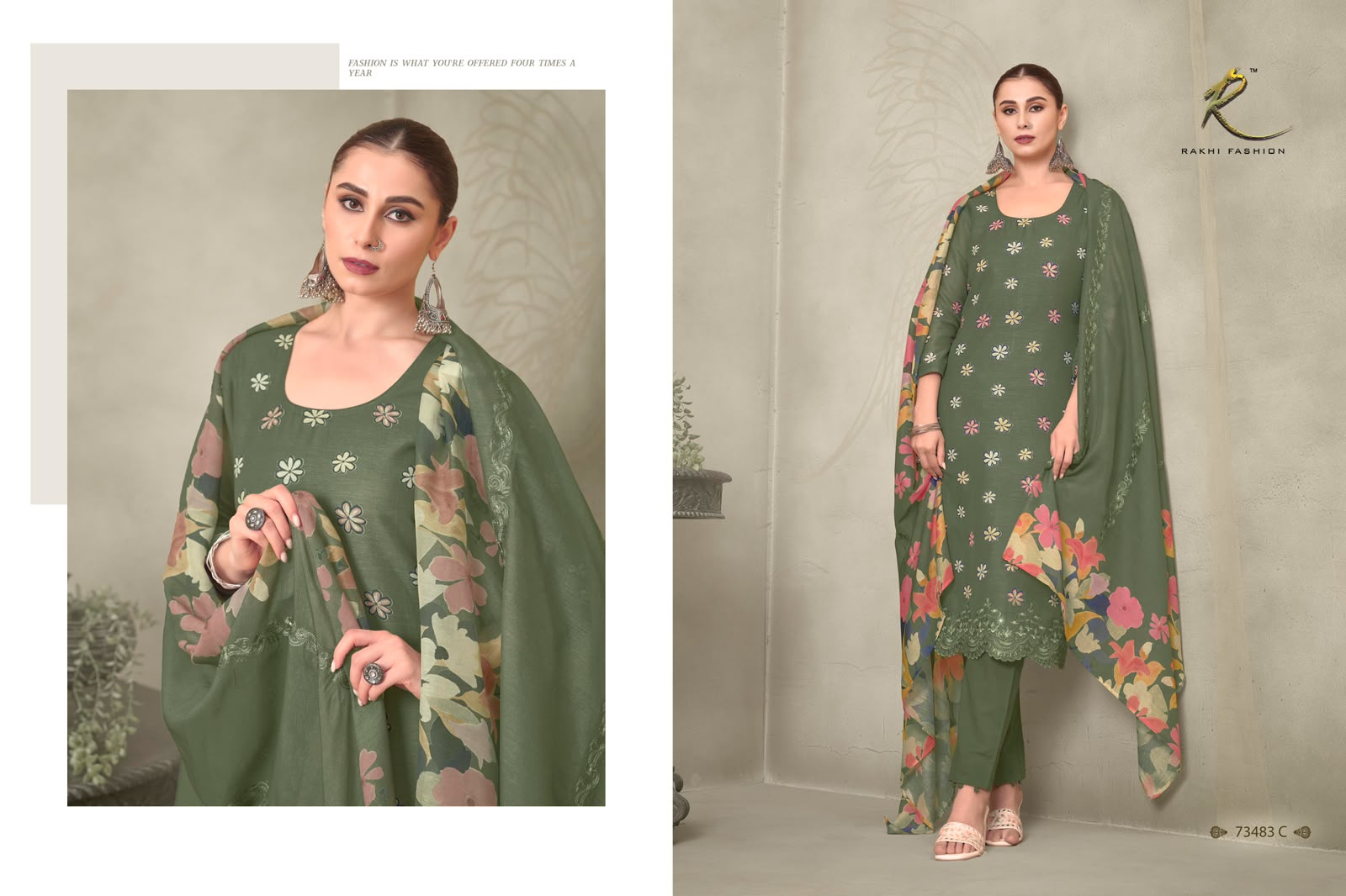 Melboure Dreams 73483 Rakhi Fashion Bemberg Pant Style Suits Supplier Ahmedabad