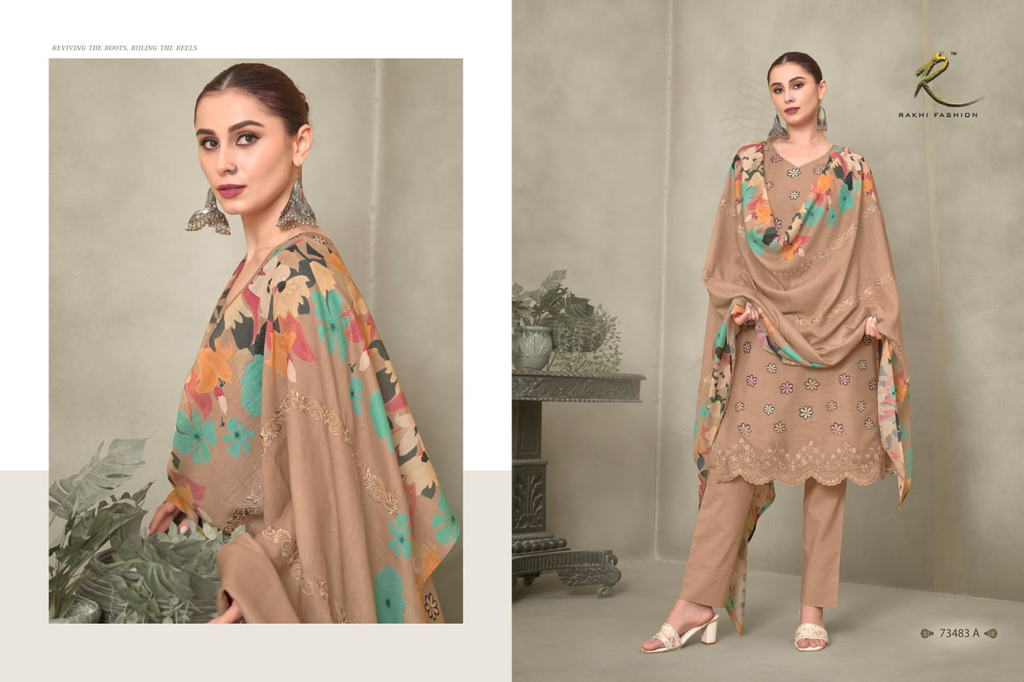 Melboure Dreams 73483 Rakhi Fashion Bemberg Pant Style Suits Supplier Ahmedabad