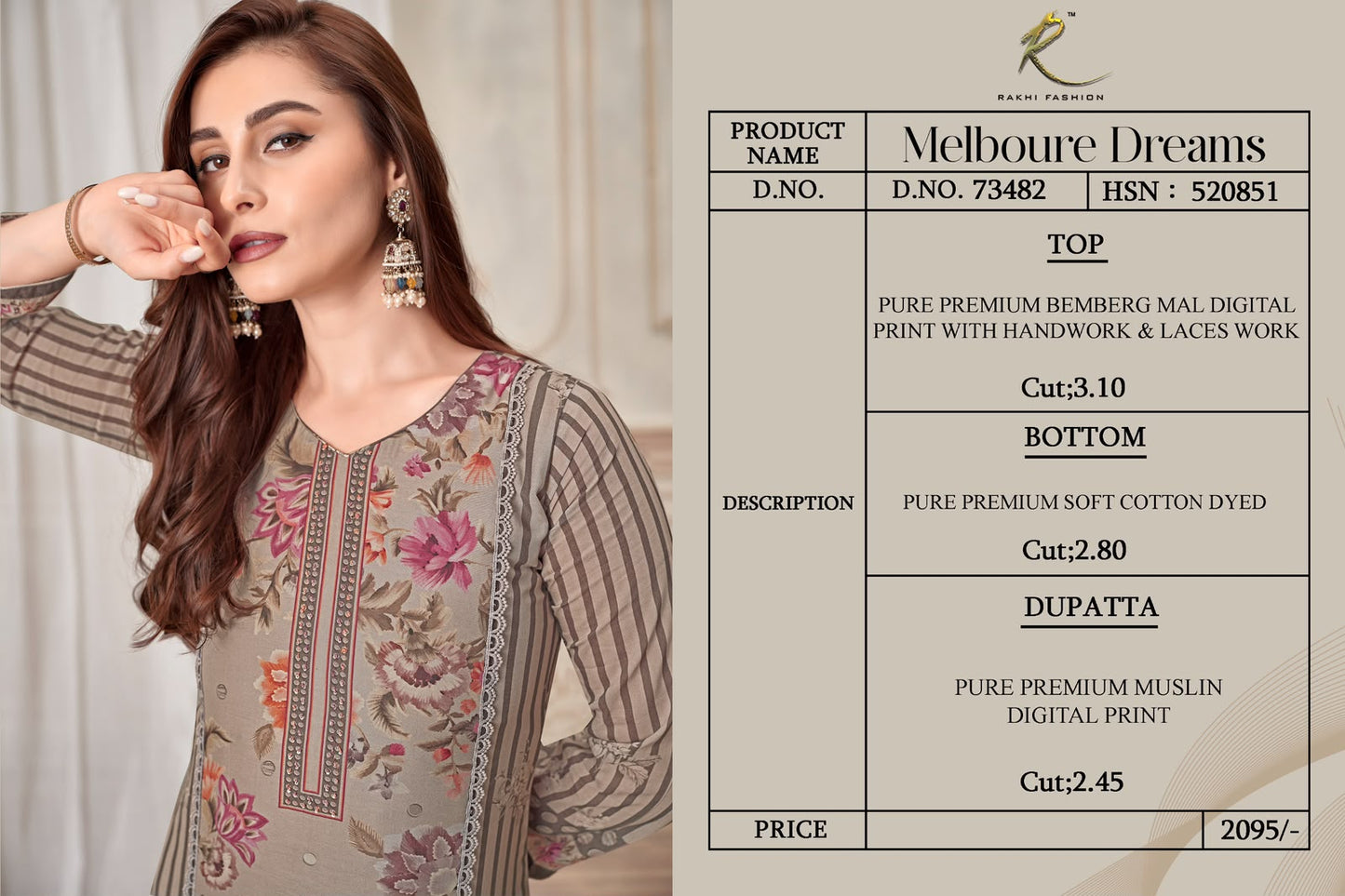 Melboure Dreams Rakhi Fashion Bemberg Pant Style Suits Wholesale Price