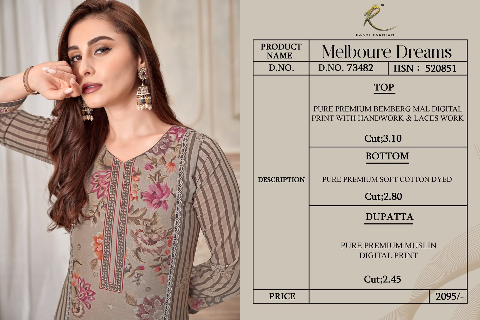 Melboure Dreams Rakhi Fashion Bemberg Pant Style Suits Wholesale Price