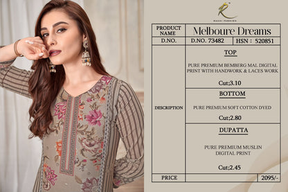 Melboure Dreams Rakhi Fashion Bemberg Pant Style Suits Wholesale Price