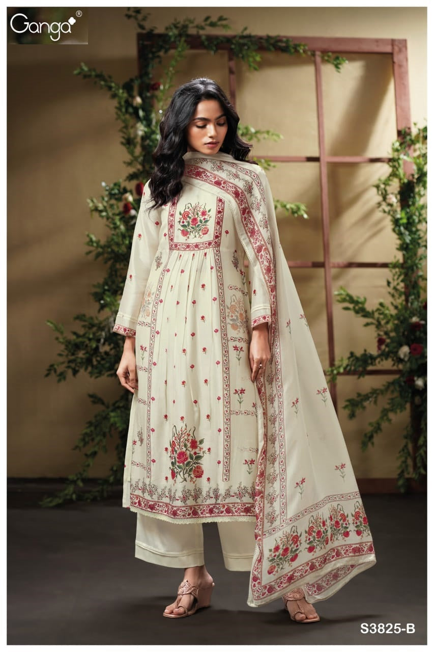 Melfey 3825 Ganga Premium Bemberg Plazzo Style Suits Wholesale Rate