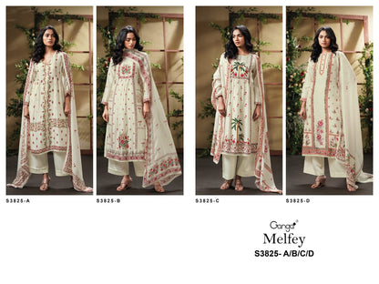 Melfey 3825 Ganga Premium Bemberg Plazzo Style Suits Wholesale Rate