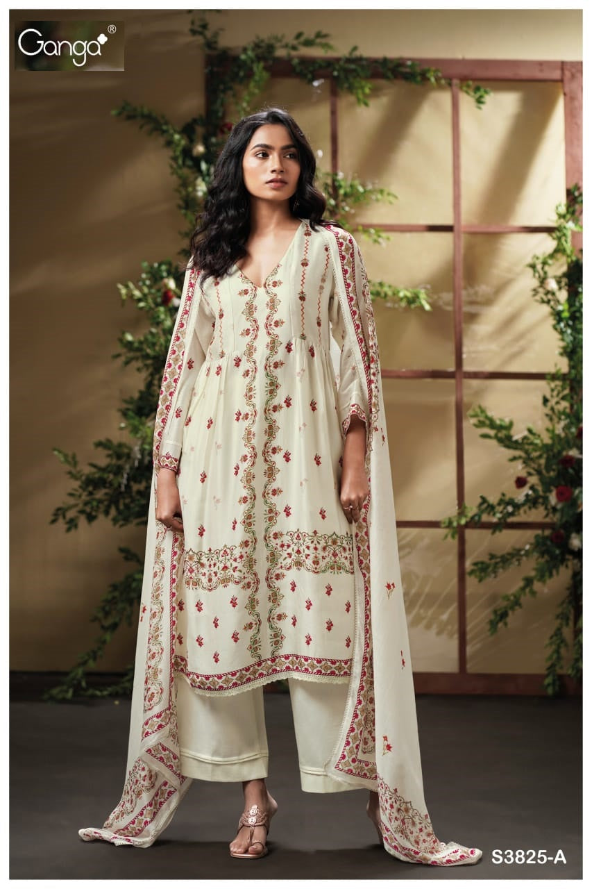 Melfey 3825 Ganga Premium Bemberg Plazzo Style Suits Wholesale Rate