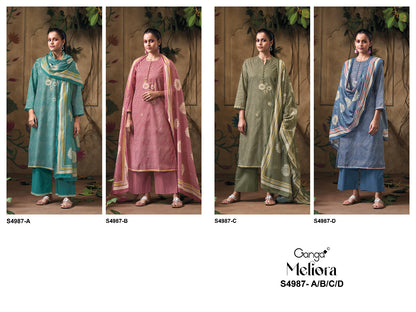 Meliora S4987 Ganga Cotton Plazzo Style Suits Manufacturer