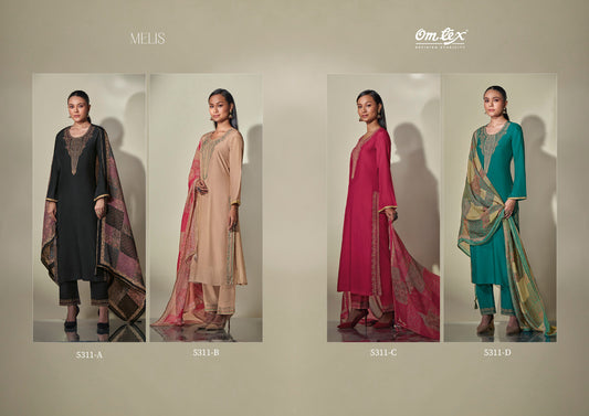 Melis Omtex Silk Pant Style Suits Manufacturer India
