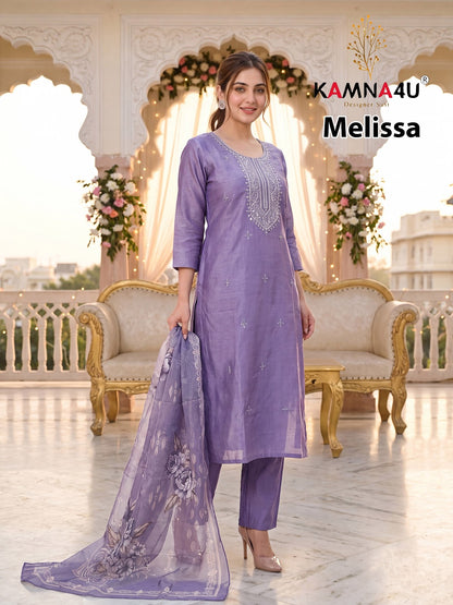 Melissa Kamna4U Vertican Readymade Pant Style Suits Wholesaler Gujarat