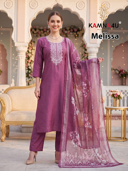 Melissa Kamna4U Vertican Readymade Pant Style Suits Wholesaler Gujarat