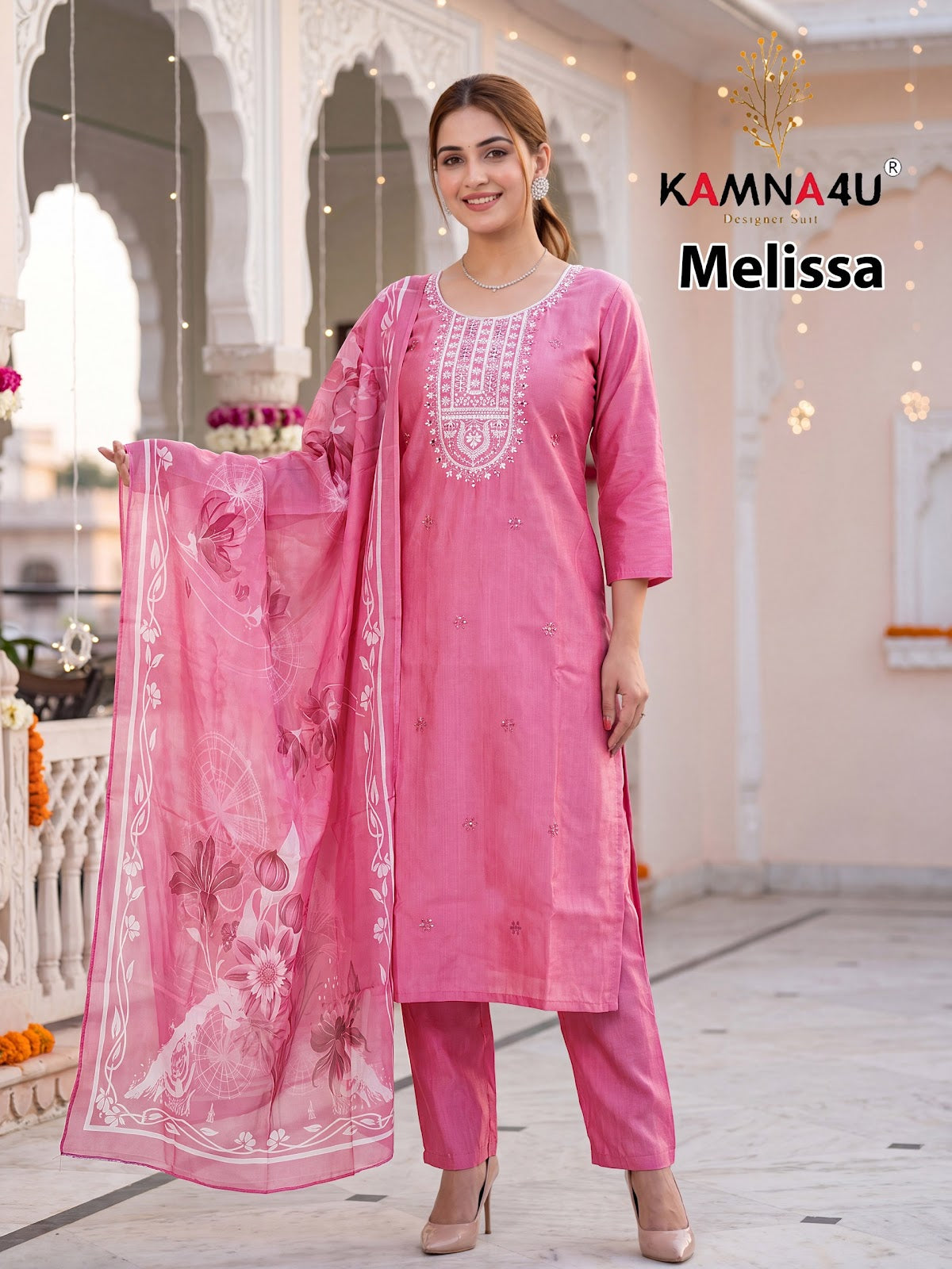 Melissa Kamna4U Vertican Readymade Pant Style Suits Wholesaler Gujarat
