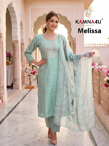 Melissa Kamna4U Vertican Readymade Pant Style Suits Wholesaler Gujarat
