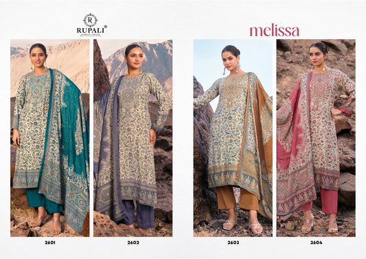 Melissa Rupali Viscose Pashmina Suits Supplier India