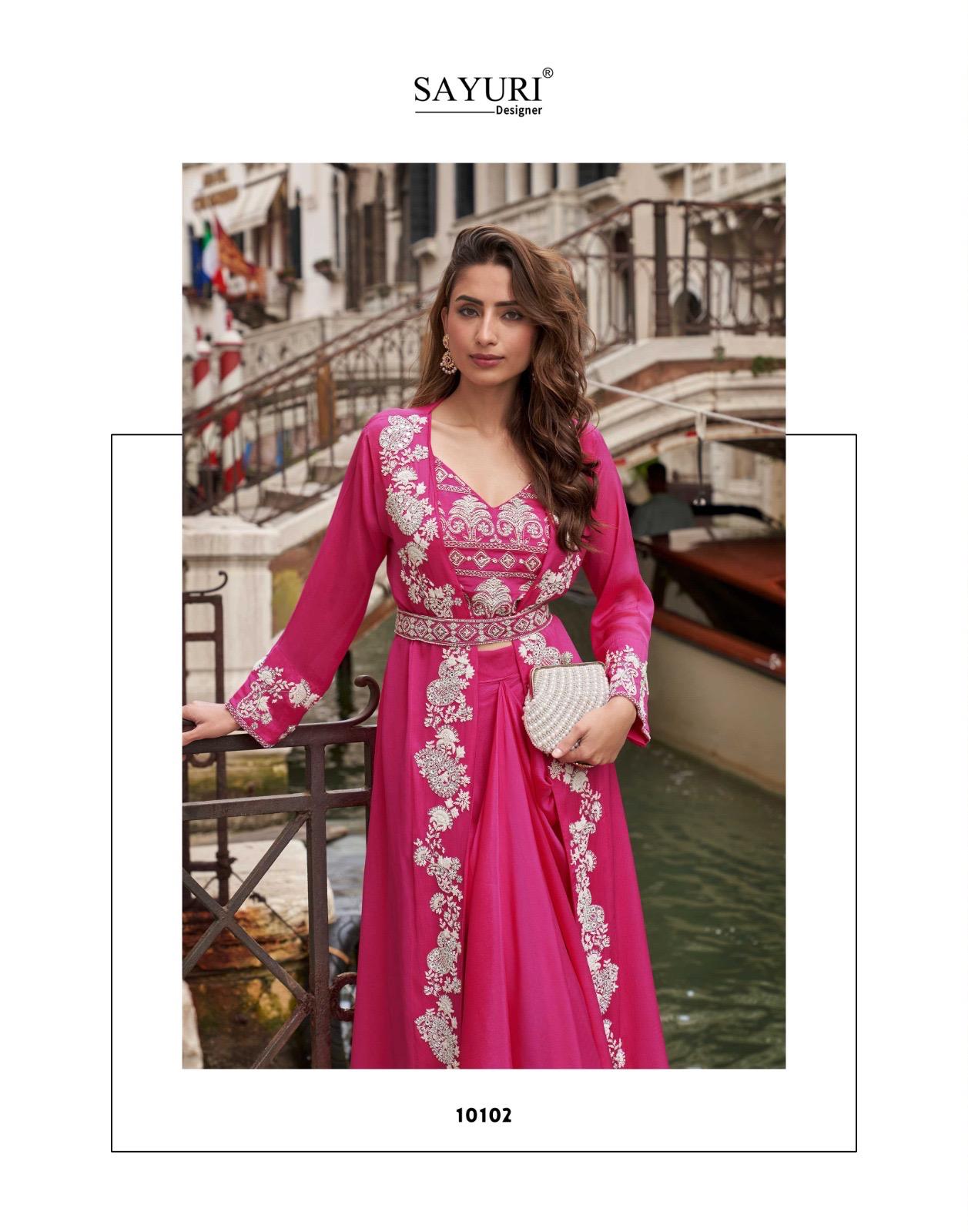 Melodi Sayuri Silk Indo Western Pair Wholesale Price