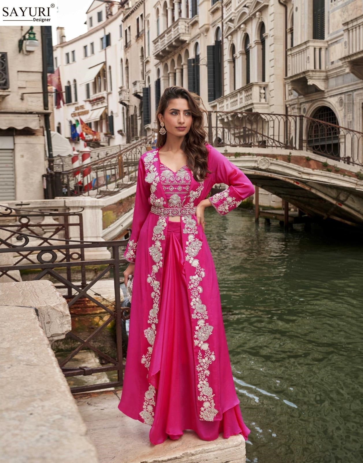 Melodi Sayuri Silk Indo Western Pair Wholesale Price