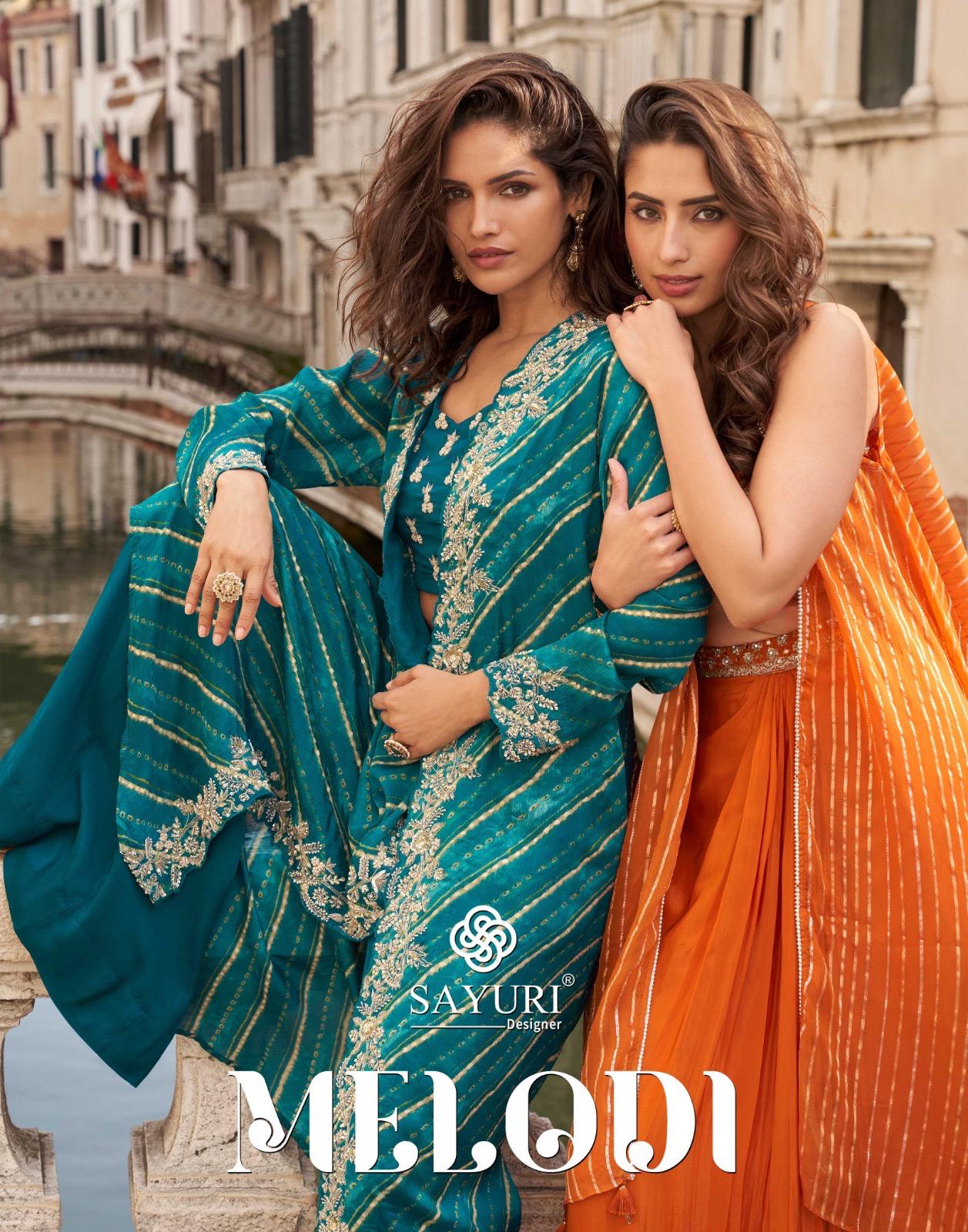 Melodi Sayuri Silk Indo Western Pair Wholesale Price