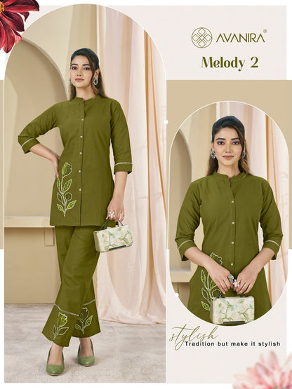 Melody 2 Avanira Cotton Co Ord Set Manufacturer Gujarat