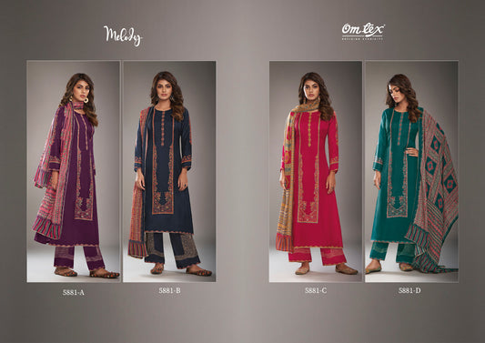Melody 5881 Omtex Habutai Silk Pant Style Suits Supplier