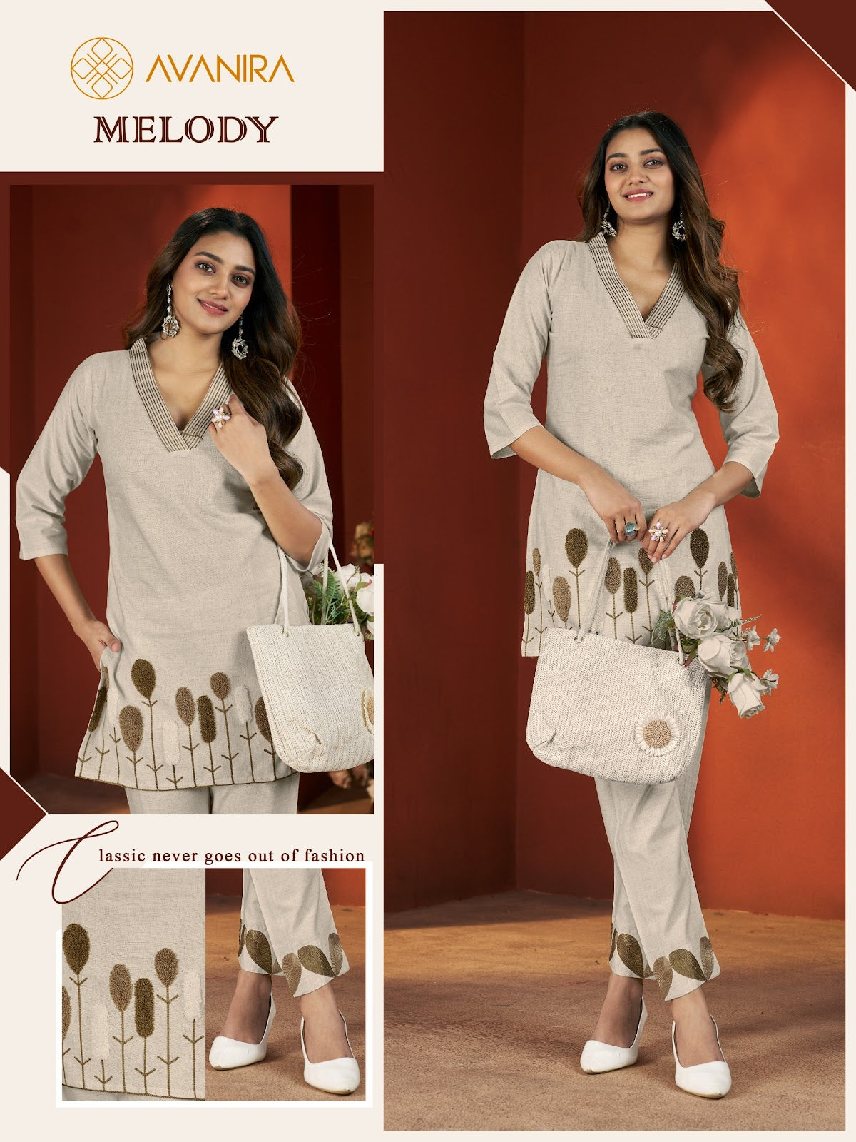 Melody Avanira Khadi Cotton Co Ord Set Exporter