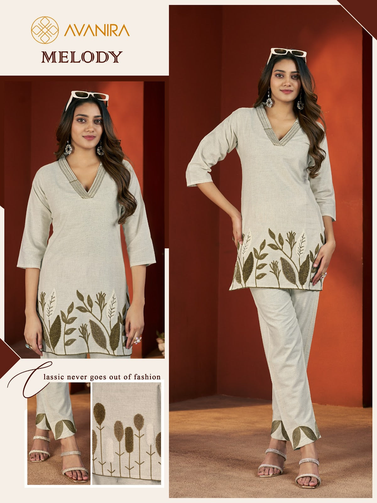 Melody Avanira Khadi Cotton Co Ord Set Exporter