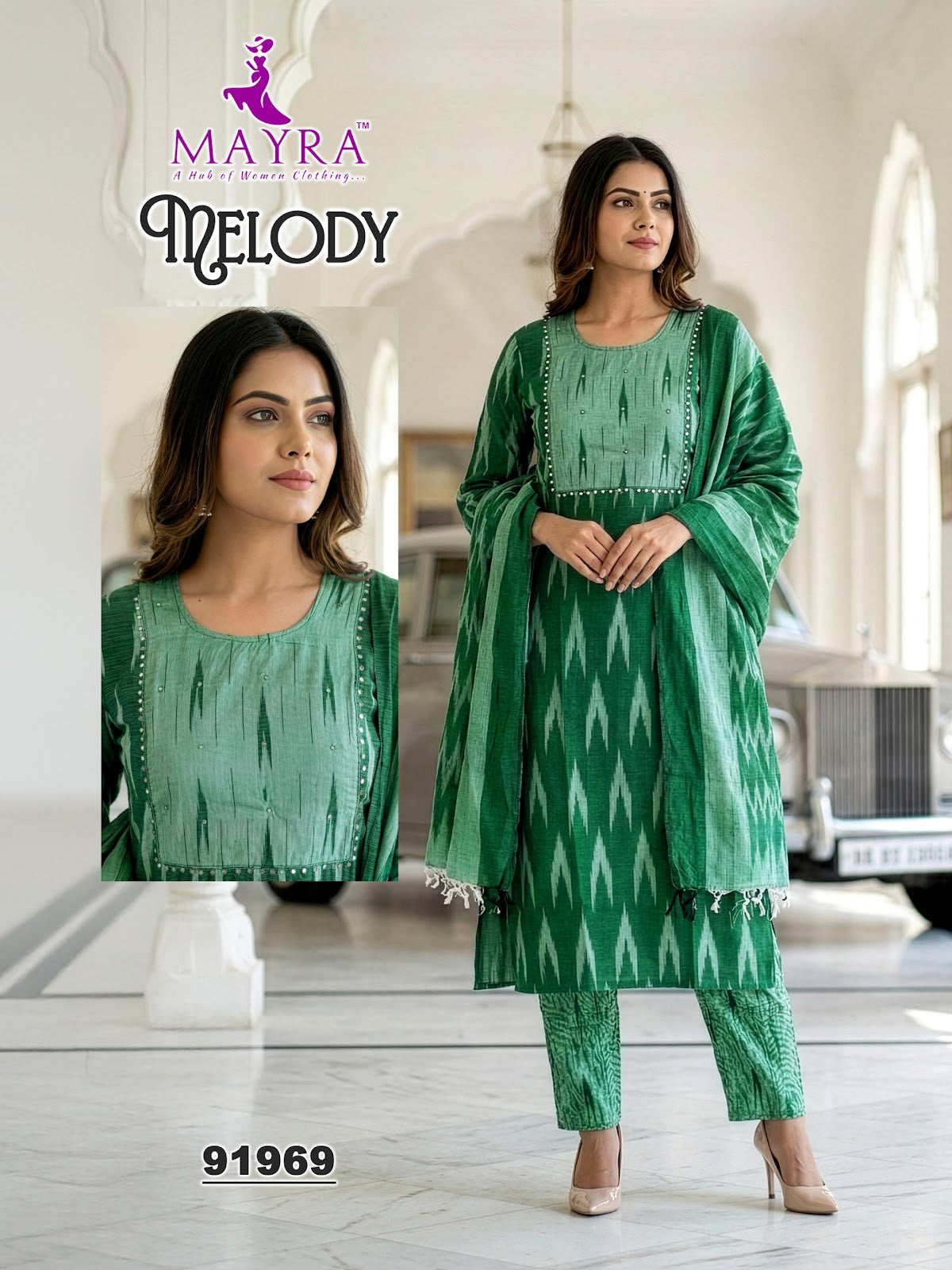 Melody Mayra Cotton Readymade Pant Style Suits Exporter