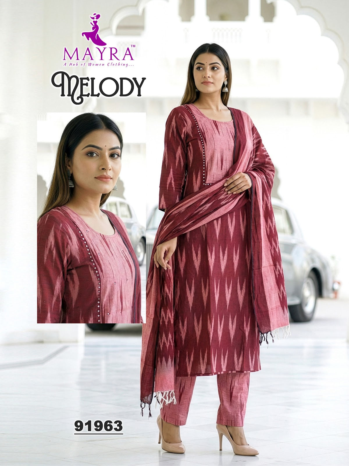 Melody Mayra Cotton Readymade Pant Style Suits Exporter