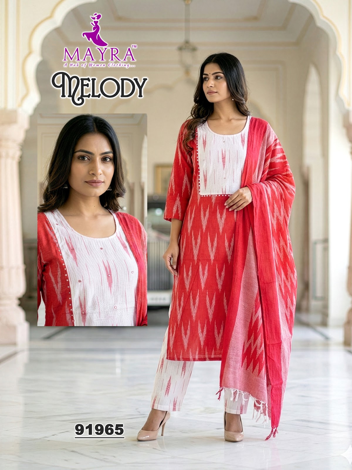 Melody Mayra Cotton Readymade Pant Style Suits Exporter