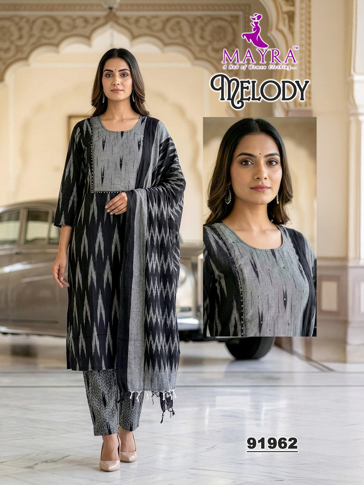 Melody Mayra Cotton Readymade Pant Style Suits Exporter