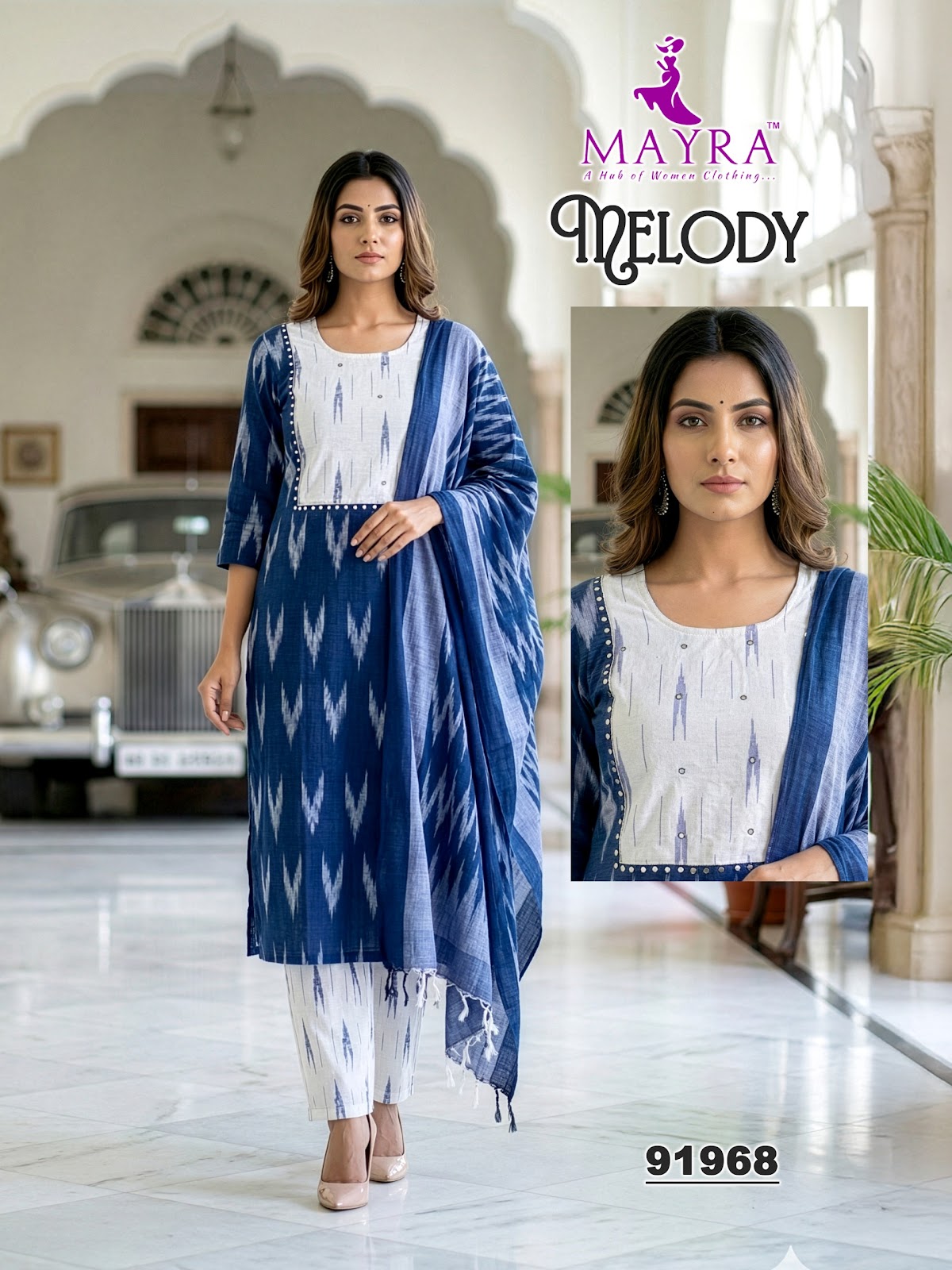 Melody Mayra Cotton Readymade Pant Style Suits Exporter