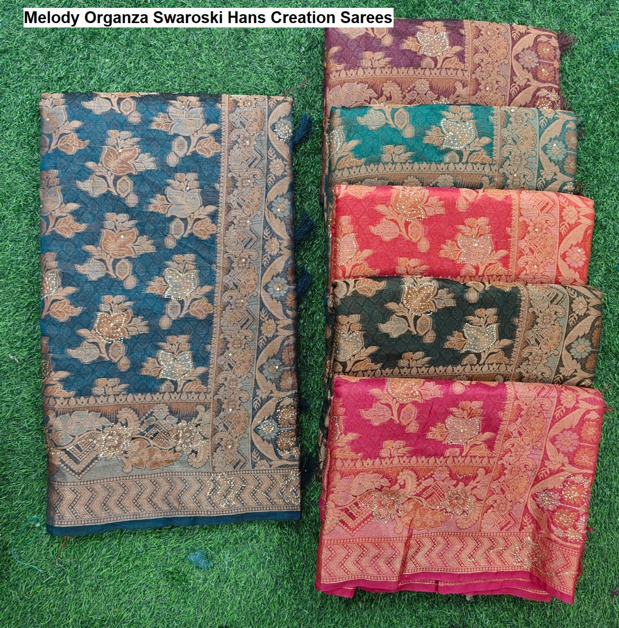 Melody Organza Swaroski Hans Creation Sarees Supplier Ahmedabad