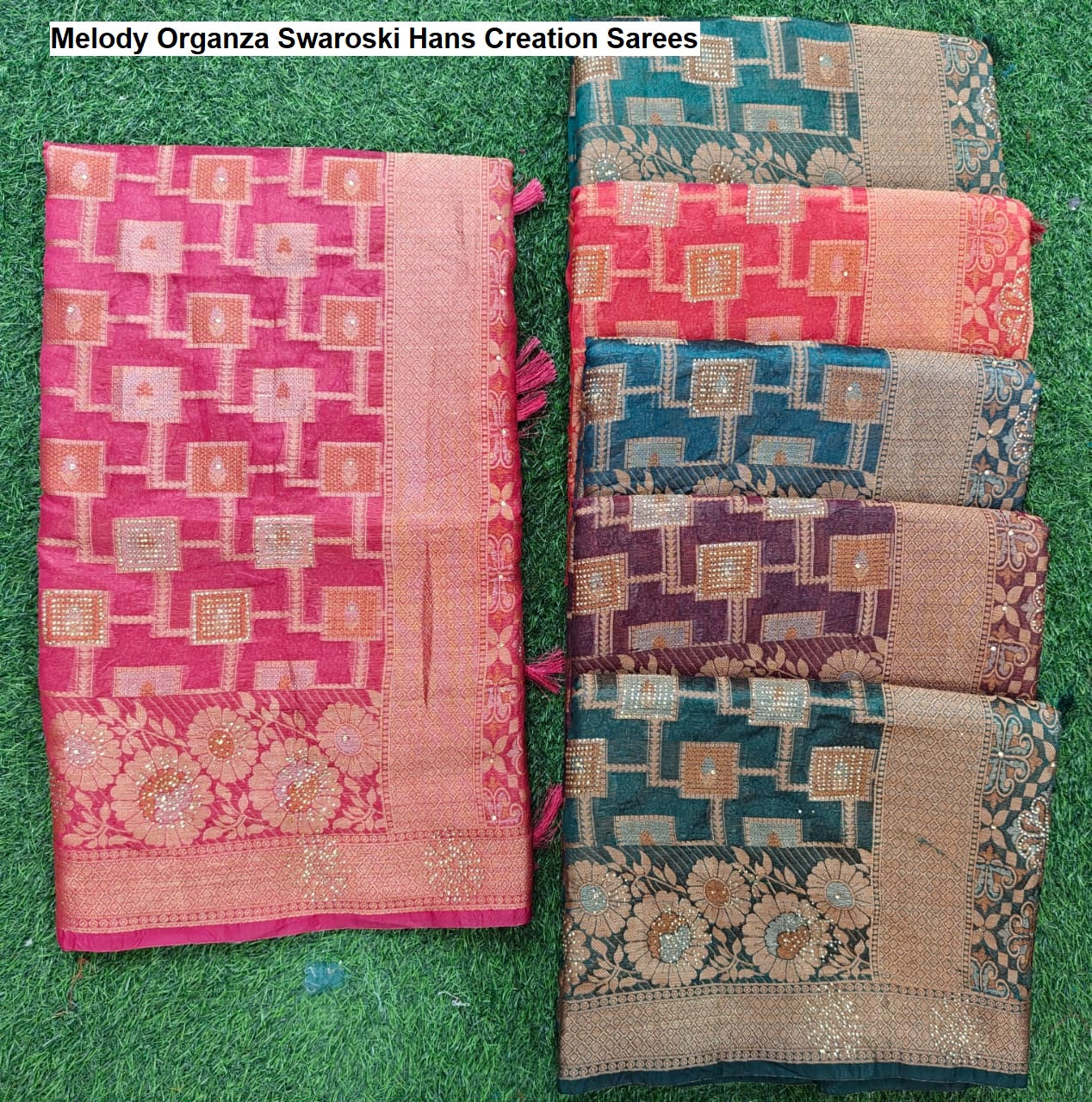 Melody Organza Swaroski Hans Creation Sarees Supplier Ahmedabad