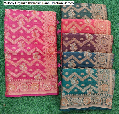 Melody Organza Swaroski Hans Creation Sarees Supplier Ahmedabad