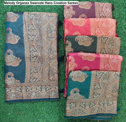 Melody Organza Swaroski Hans Creation Sarees Supplier Ahmedabad