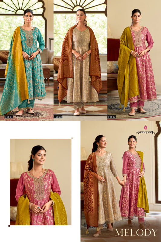 Melody Rangoon Russian Readymade Anarkali Suits Manufacturer