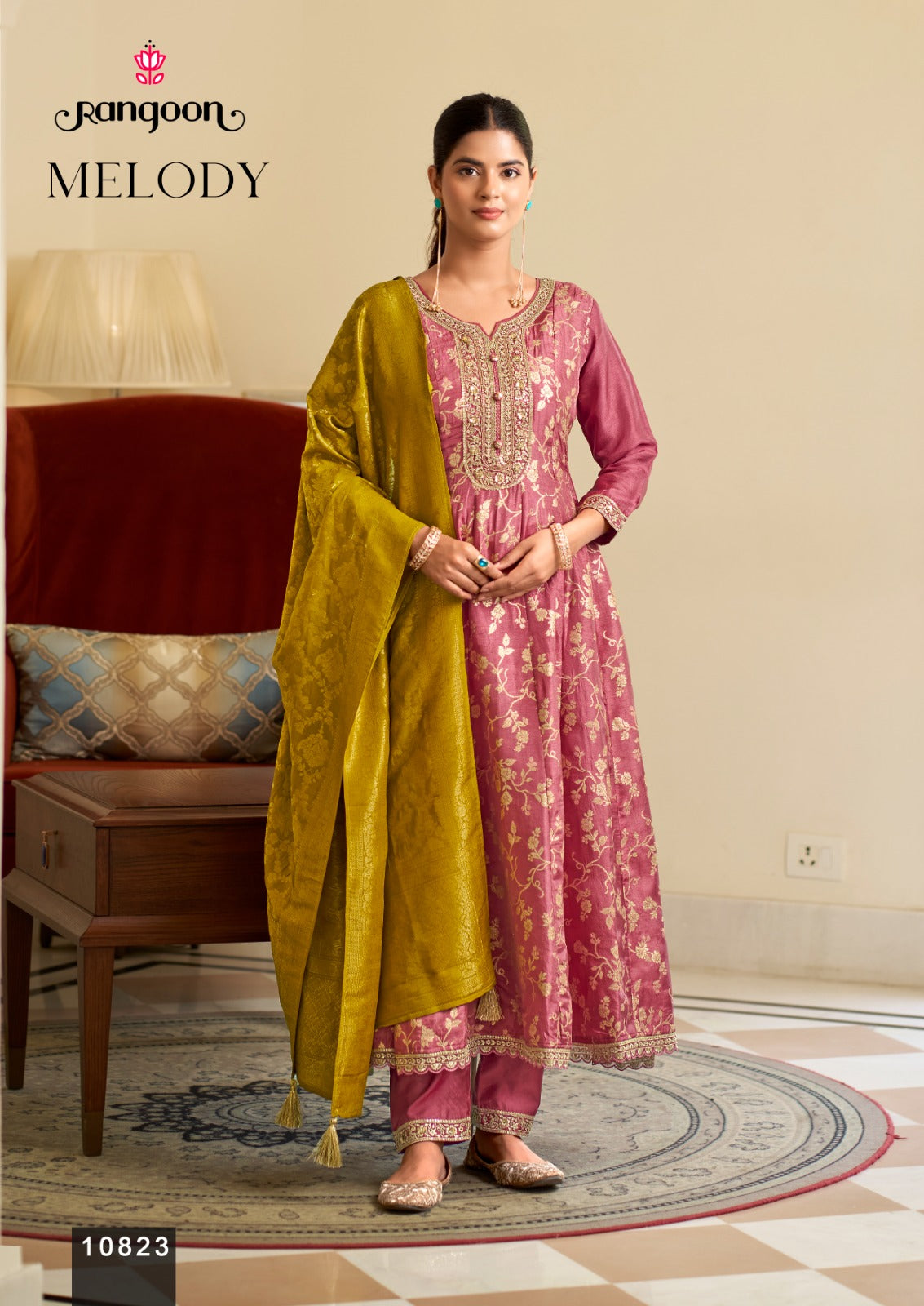 Melody Rangoon Russian Readymade Anarkali Suits Manufacturer