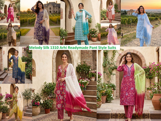 Melody Silk 1310 Arhi Readymade Pant Style Suits Exporter