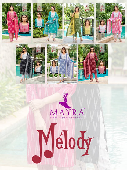 Melody Vol 2 Mayra Ikkat Readymade Cotton Pant Suits Supplier India