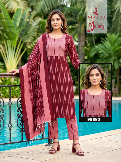 Melody Vol 2 Mayra Ikkat Readymade Cotton Pant Suits Supplier India