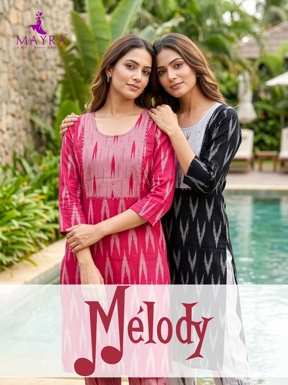 Melody Vol 2 Mayra Ikkat Readymade Cotton Pant Suits Supplier India