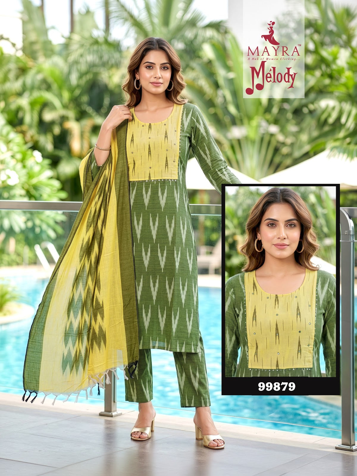 Melody Vol 2 Mayra Ikkat Readymade Cotton Pant Suits Supplier India