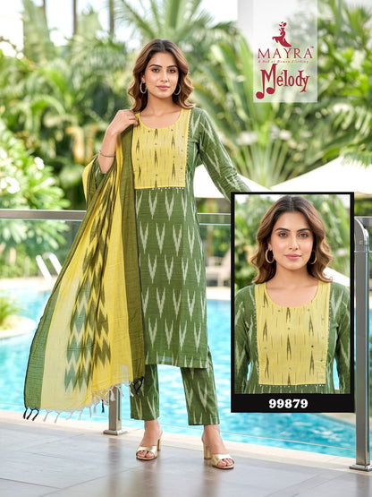 Melody Vol 2 Mayra Ikkat Readymade Cotton Pant Suits Supplier India