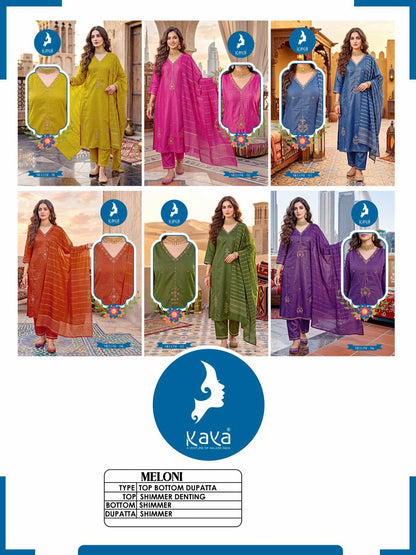 Meloni Kaya Shimmer Readymade Pant Style Suits Manufacturer Gujarat